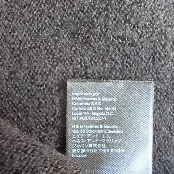 H&M Diamante rhinestone button black sweater pullover top SMALL - Picture 6 of 12